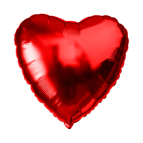 Шар (18''/46 см) Сердце Красный 1 шт