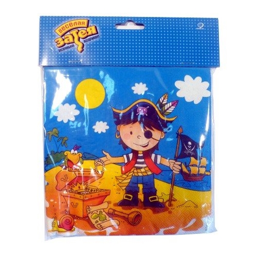 Салфетка Маленький пират 33см 12шт/G