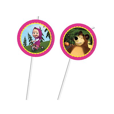 Трубочки для котейля Герои мультфильмов в ассортименте 1/6