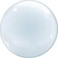 Шар (24''/60 см) Сфера 3D, Deco Bubble, Прозрачный, 1 шт.